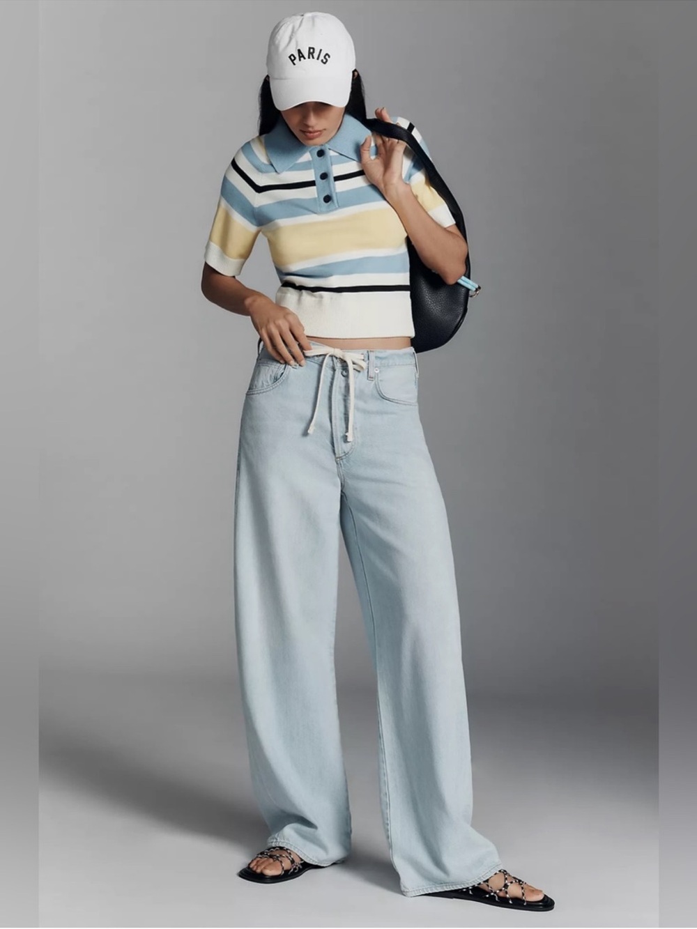 Citizens of Humanity Brynn Drawstring High Rise Wide Leg Jeans Portola